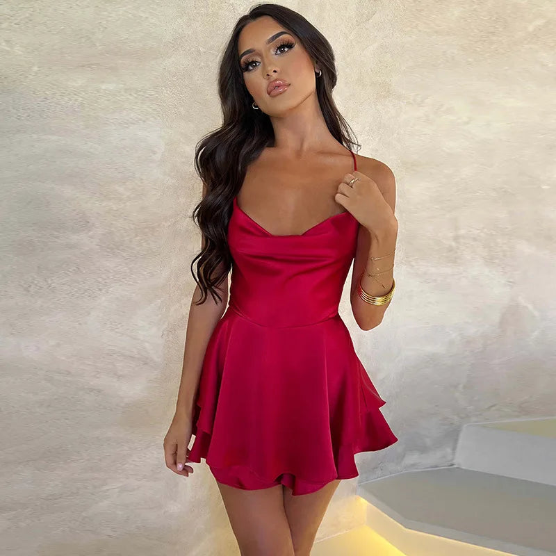 satin summer dress.